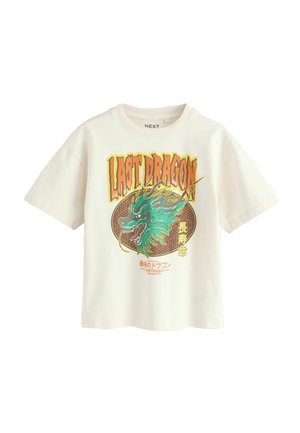RELAXED FIT SHORT SLEEVE GRAPHIC STANDARD - T-Shirt print - ecru white dragon