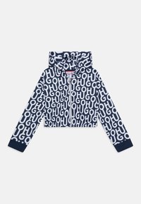 HUGO Kids HOODED - Mikina na zip - medieval blue