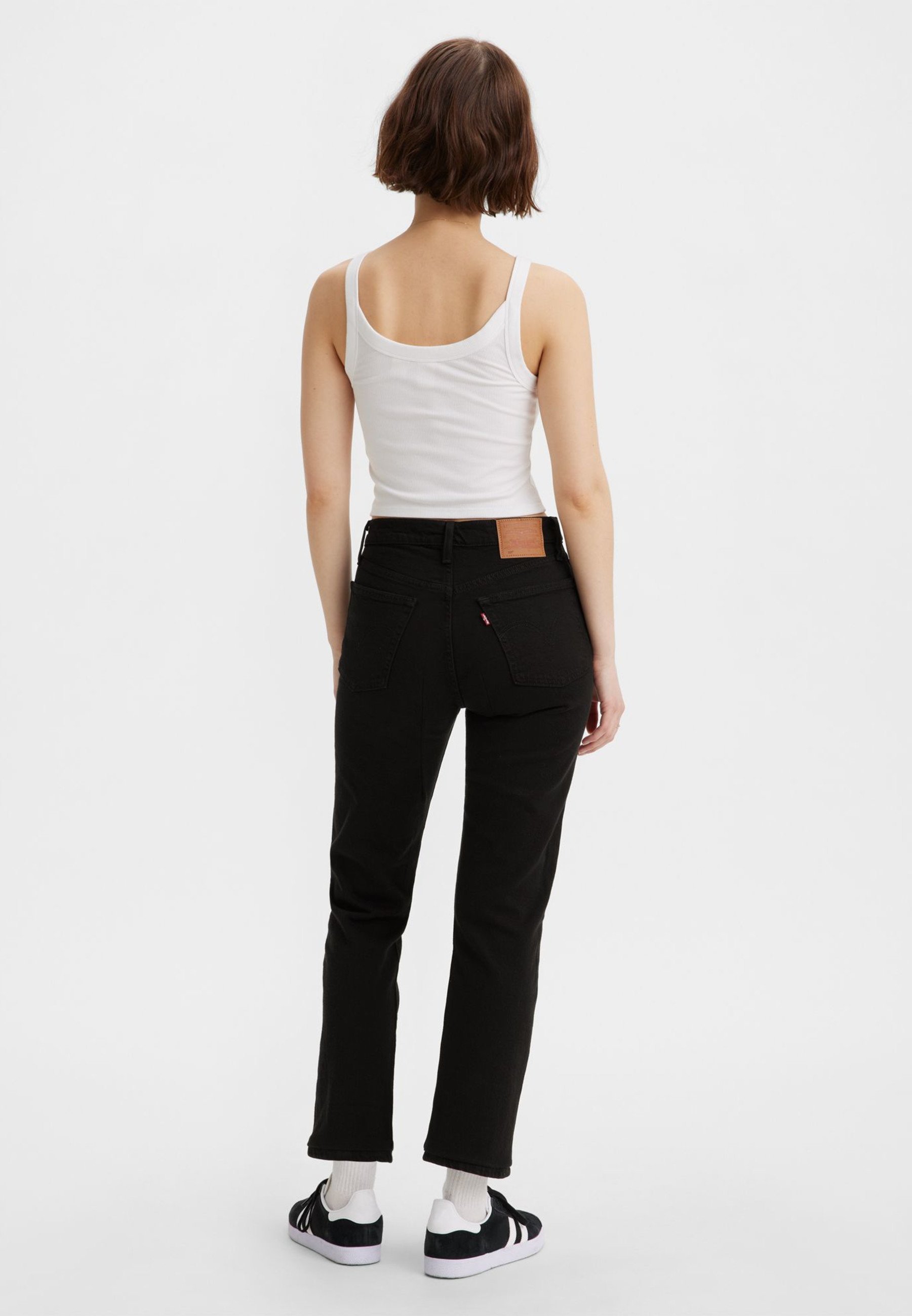 Levi's® 501® CROP - Jeans Straight Leg - black sprout/black denim Levi's® 501® CROP - Jeans Straight Leg - black sprout/black denim