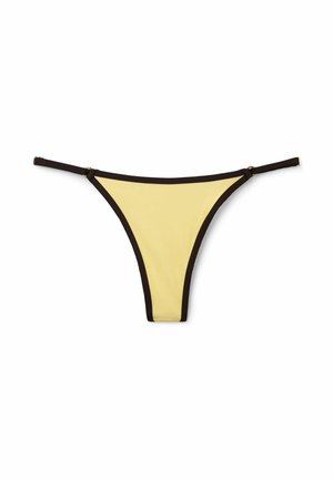 Calzedonia, BICOLOR PIPING THONG - Bikini pezzo sotto - black