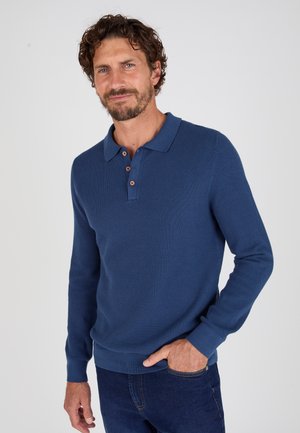 COL POLO EN FANTAISIE - Maglione - marine