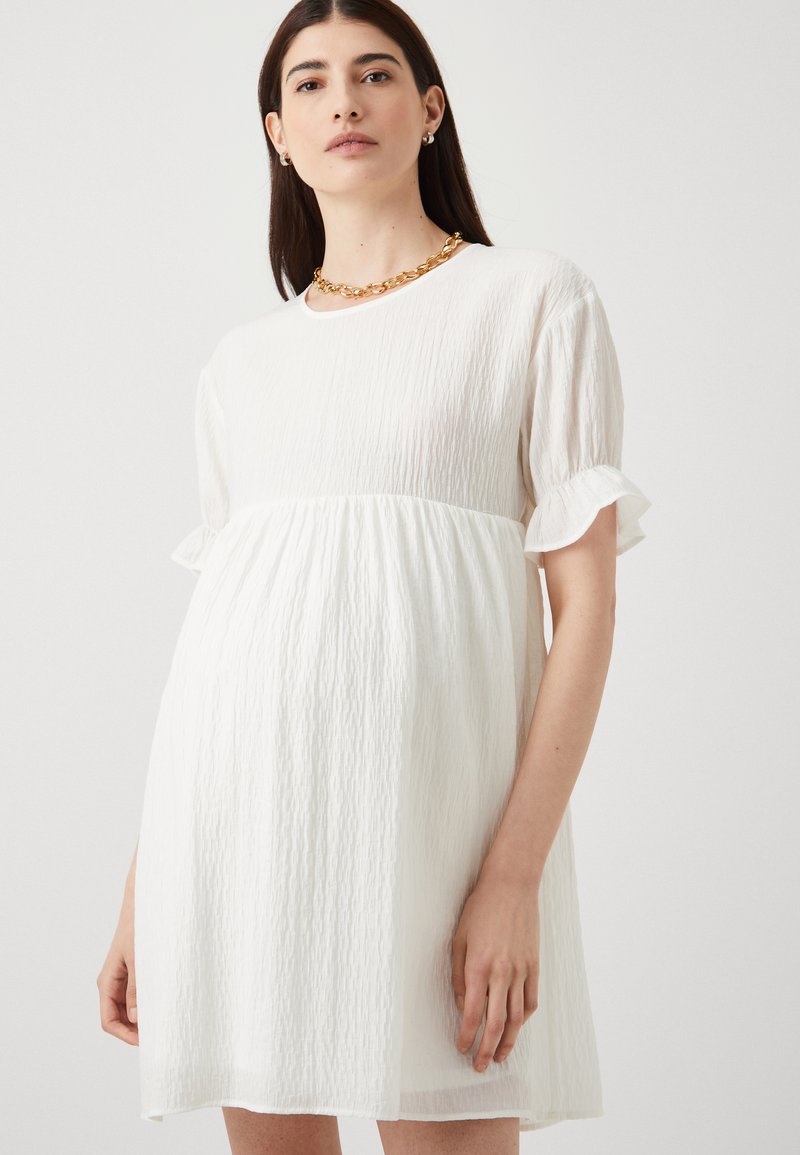 Vero Moda Maternity VMMNABIA SHORT DRESS - Day dress - snow white/white - Zalando.co.uk Vero Moda Maternity VMMNABIA SHORT DRESS - Day dress - snow white/white - Zalando.co.uk