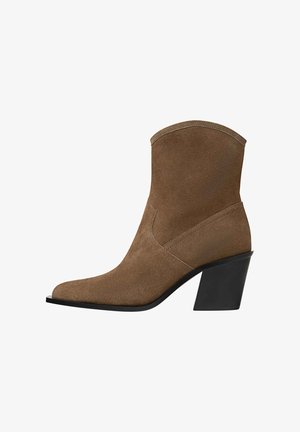 Stradivarius, Bottines de cowboy / motard - beige