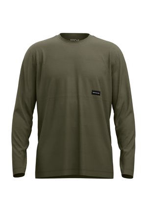 185 MERINO PATCH - Langarmshirt - dark wild herbs
