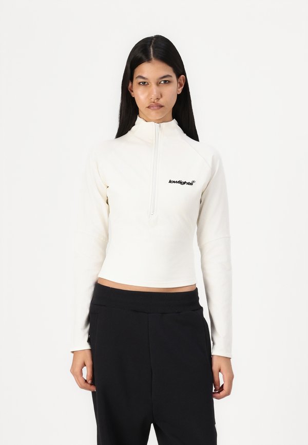 BASIC LOGO WOMAN ZIP LONG SLEEVE - Sweatshirt - ecru
