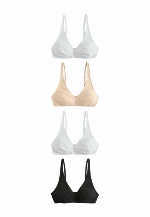 NON PAD NON WIRE FIT - 4 PACK - Tričková podprsenka - black black/white/praline nude