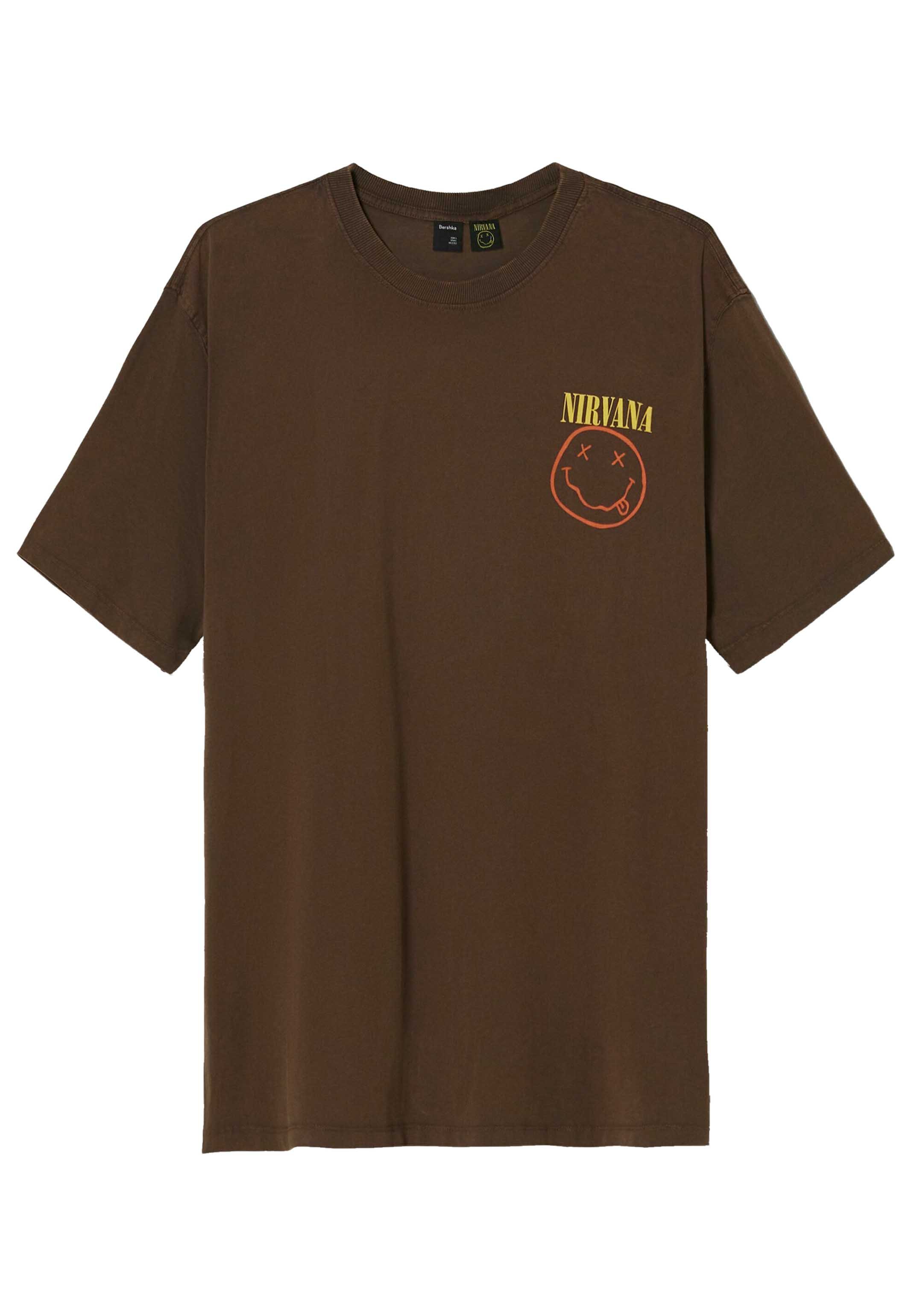 nirvana t shirt brown