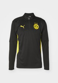 Puma BVB BORUSSIA DORTMUND TRAINING 1/4 ZIP - Sporto klubų atributika - black/faster yellow
