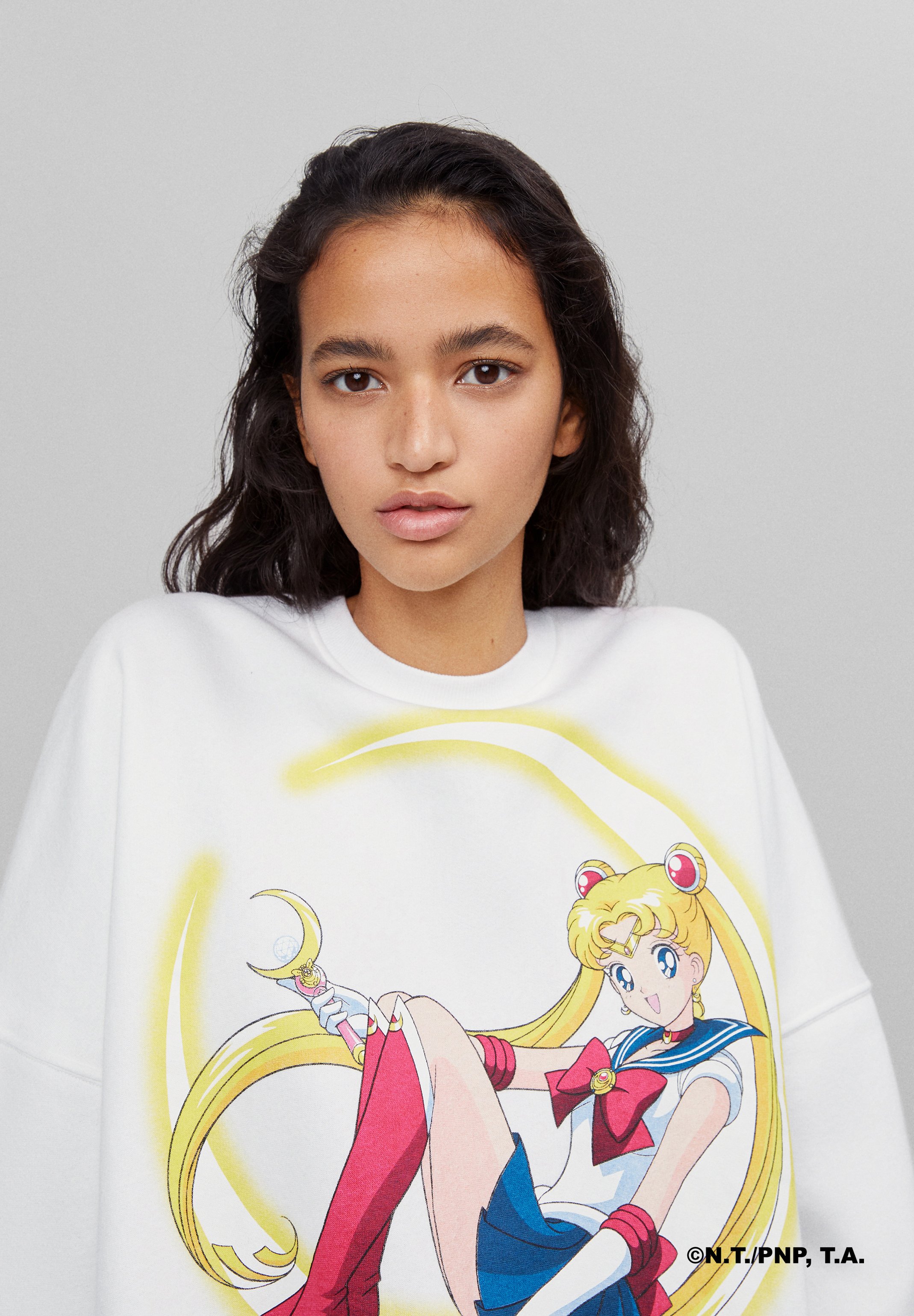 Bershka SAILOR MOON - Trui - stone 