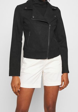 Pieces Imitatieleren jas - black