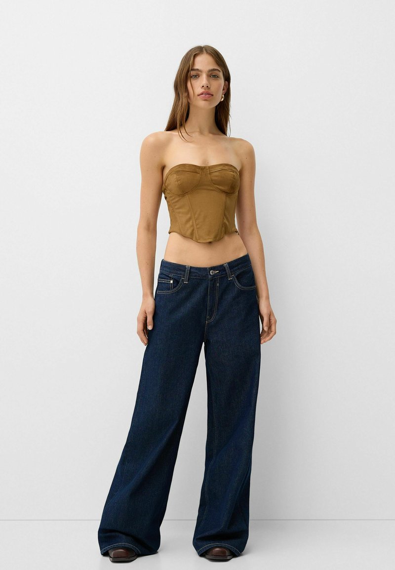 Bershka Top camel Bershka Top camel