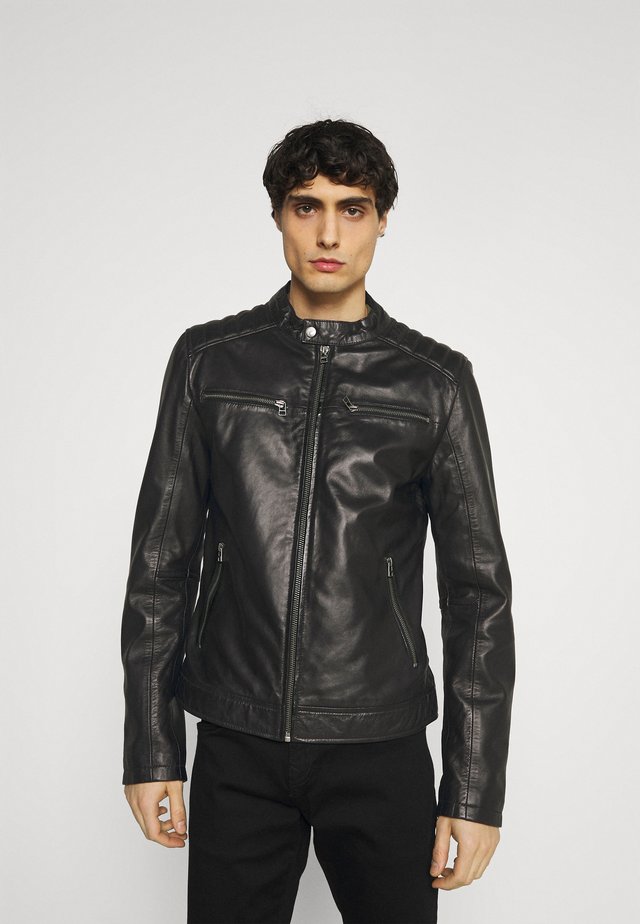 BIKER - Giacca di pelle - black