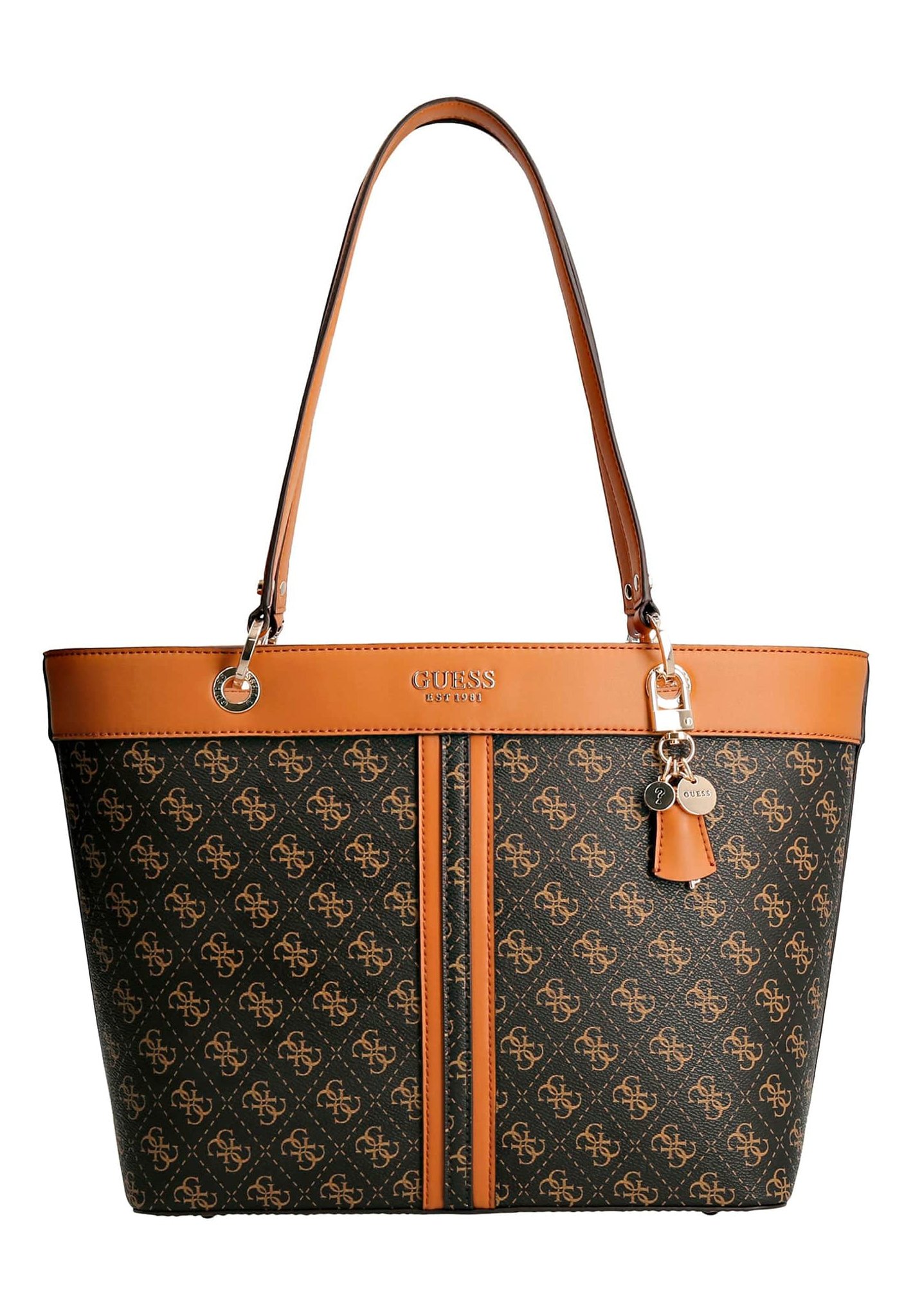 guess brown tote bag