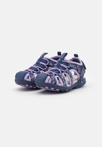 Geox WHINBERRY  - Pārgājienu sandales - navy/dark lilac