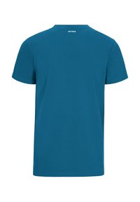 Korte mouw T-shirt in teal katoen, met een ronde hals, rechte snit en subtiele logodetails op de achterkant van de kraag.
