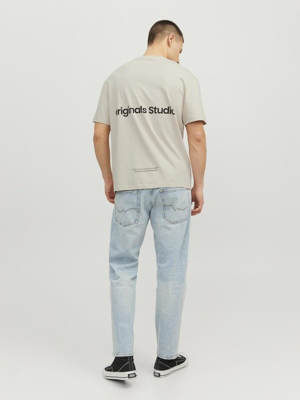 JORVESTERBRO BACK SS CREW NECK  - Print T-shirt - moonbeam2