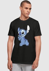 ABSOLUTE CULT - DISNEY  LILO & STITCH STITCH BACKSIDE BREAST - Majica kratkih rukava s printom - black Minijatura 1