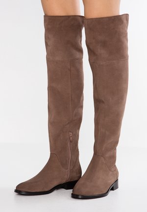 Overkneeskor - taupe