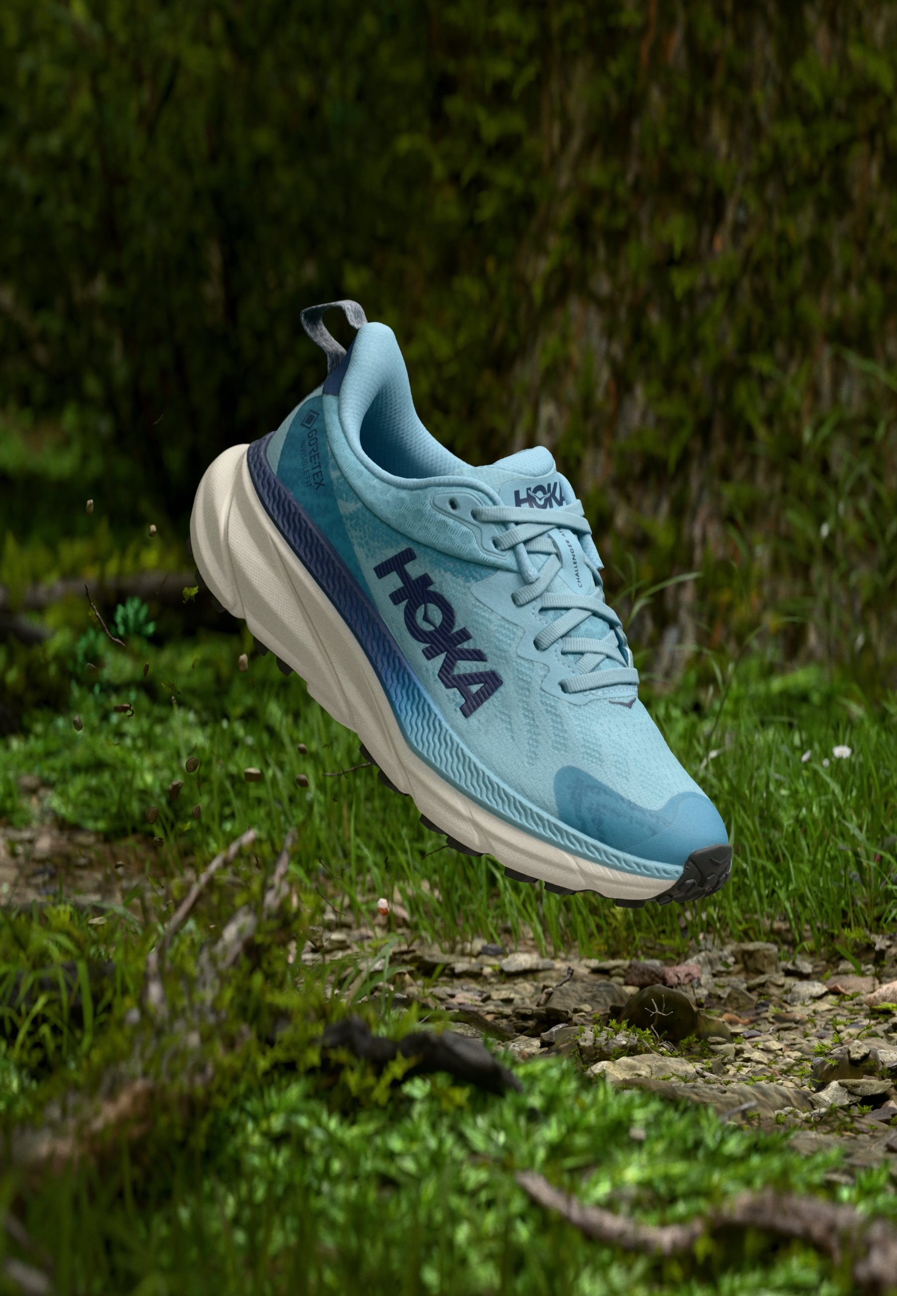 HOKA CHALLENGER 7 GTX - Pantofi alergare trail - raindrop/grout