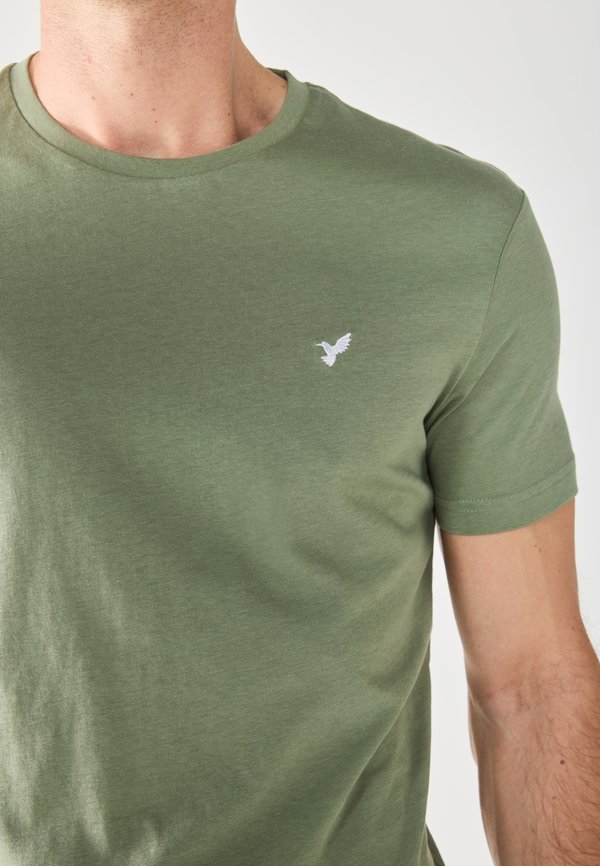 BASIC SLIM EMBROIDERY T SHIRT - Basic T-shirt - sea spray2