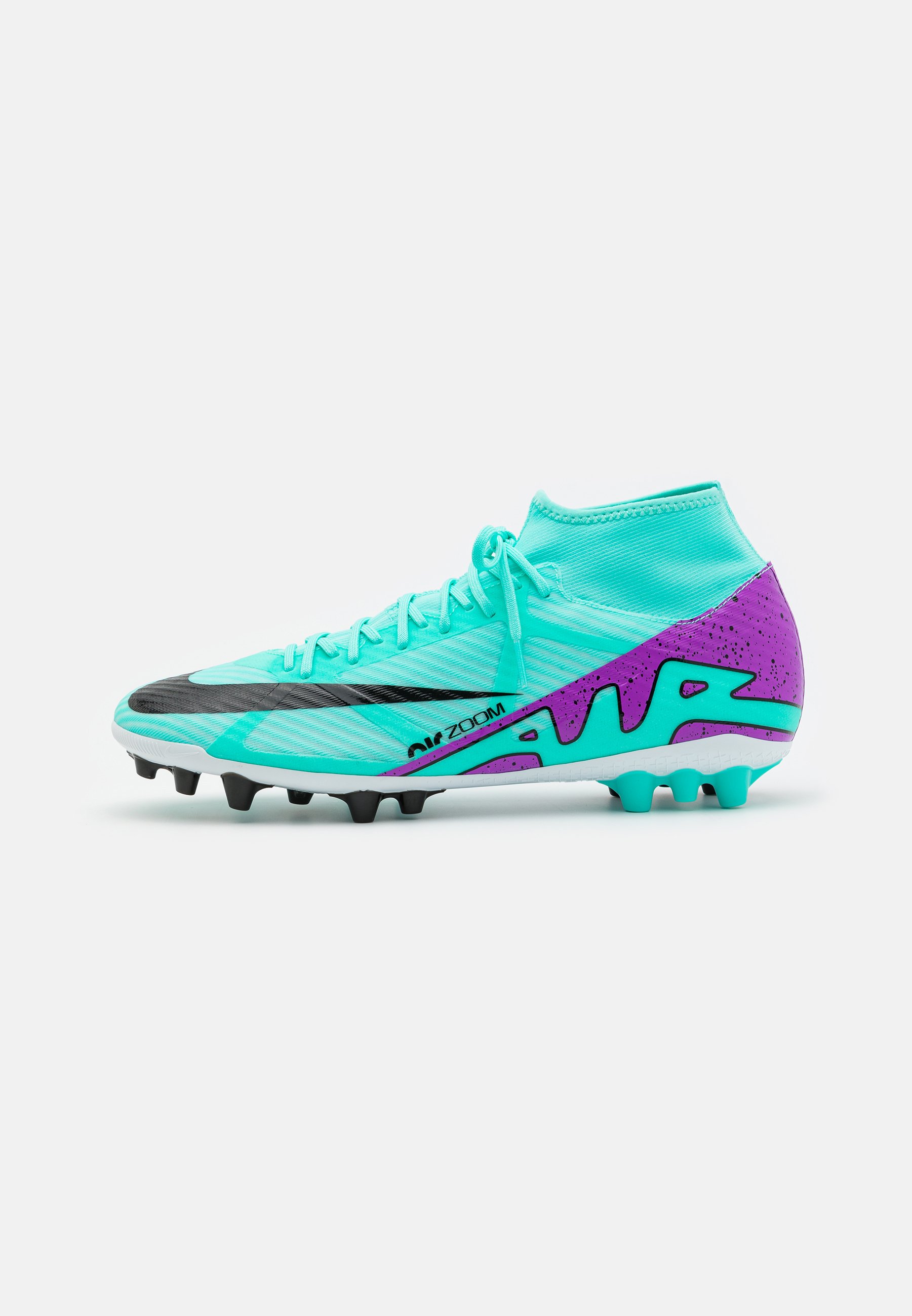 red and blue nike boots