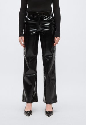 STRAIGHT TROUSERS - Nohavice - black