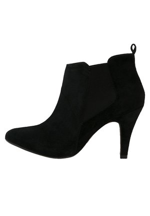 Enkellaarsjes met hoge hak - black