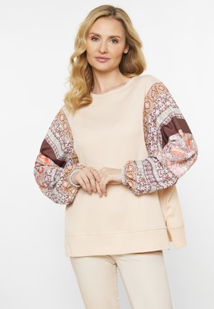 Striktrøje - beige brown
