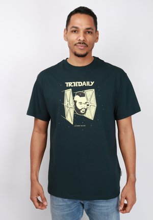 FIGHTER - T-shirt con stampa - dark orion