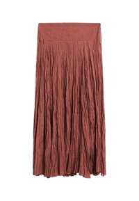 LONG PLEATED - Plisovaná sukně - dark red