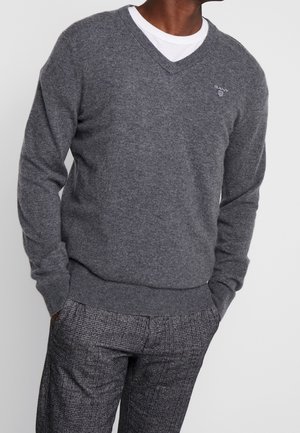 Jersey de punto - mottled dark grey