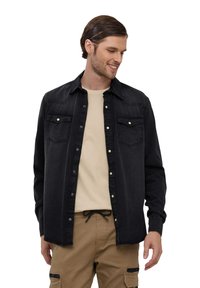 Terranova CON BOTTONI A PRESSIONE - Camicia - nero denim