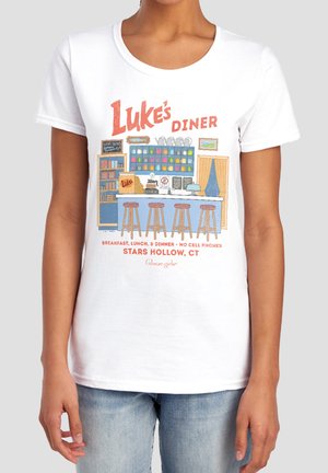 Warner Brothers, GILMORE GIRLS STARS INSIDE LUKE'S DINER - Print T-shirt - white
