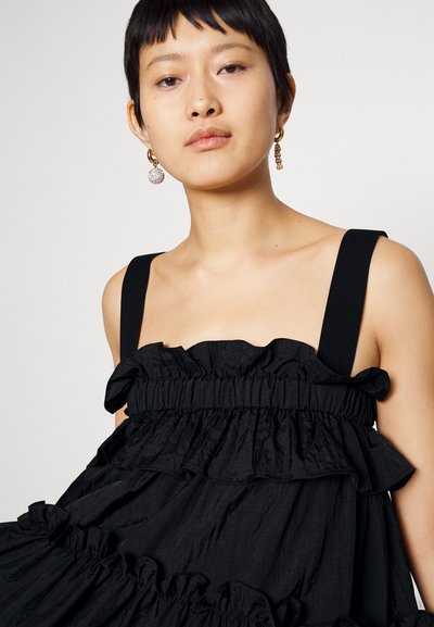 Brogger CASSIE MIDI DRESS - Cocktailkleid/festliches Kleid - fluro yellow stripe