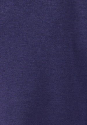 Navy blue cotton fabric with a smooth texture and subtle sheen, featuring a solid color without patterns or accents.