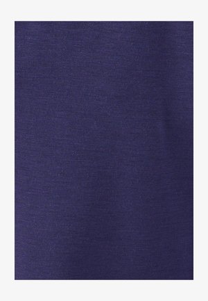 Tissu en coton bleu marine avec une texture lisse et un léger éclat, présentant une couleur unie sans motifs ni accents.