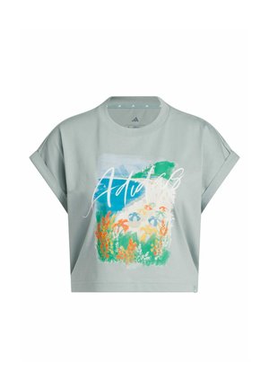 adidas Sportswear, SUMMER ROMANCE GRAPHIC  - T-paita - sage