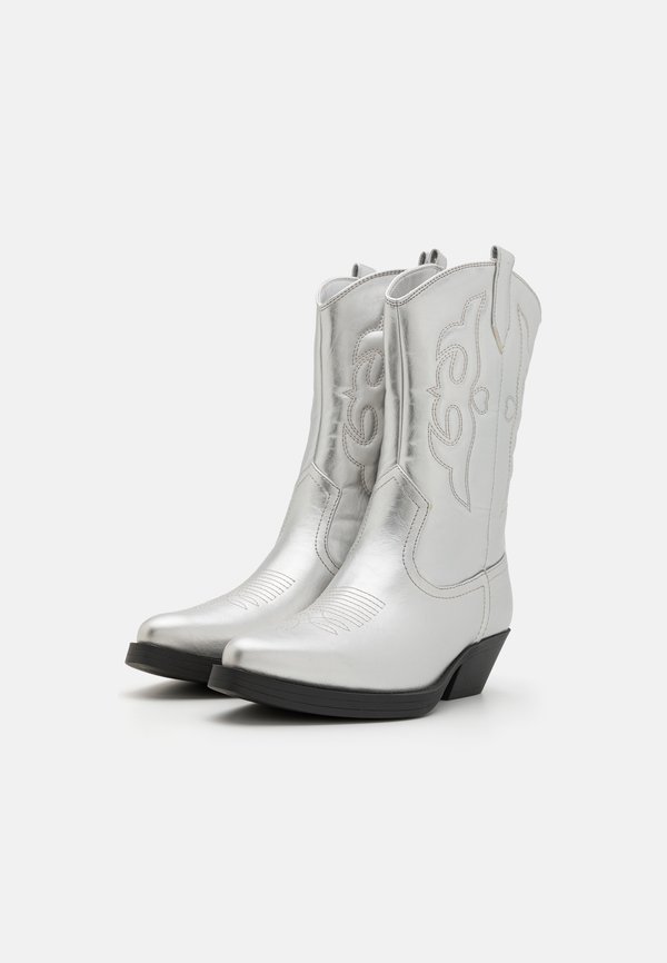 ONLBRONCO MID - Cowboy/Biker boots - silver2