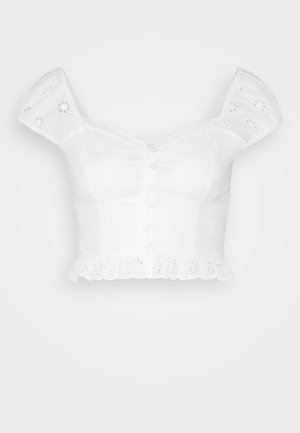 Hollister Co. CORSET - Pluus - white eyelet