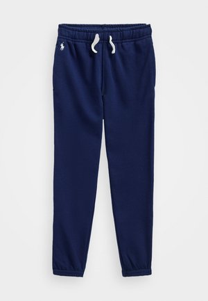 Polo Ralph Lauren STRIPED FRENCH TERRY JOGGER PANT - Pantalones deportivos - newport navy/white