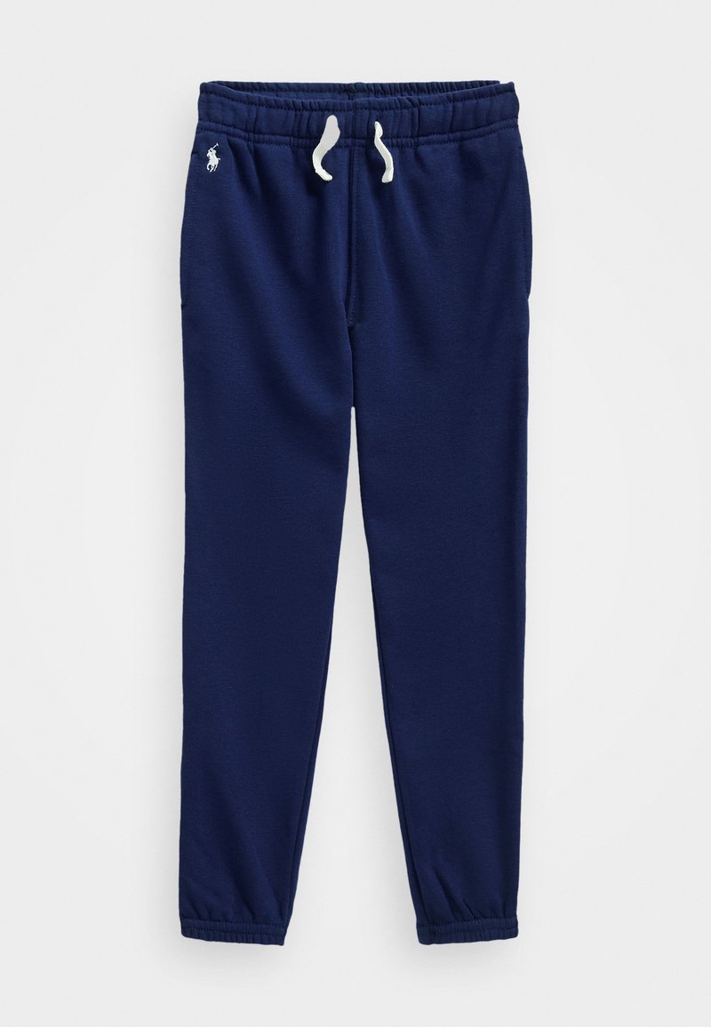 Polo Ralph Lauren STRIPED FRENCH TERRY JOGGER PANT - Calças de fato de treino - newport navy/white