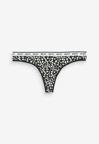 Next MONO PRINT RICH LOGO KNICKERS FOUR PACK - String - monochrome heart print stripe