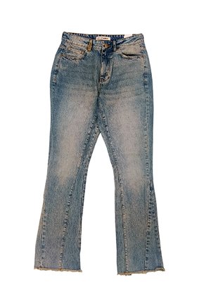 MILU - Šiek tiek platėjantys apačioje džinsai - vintage blue