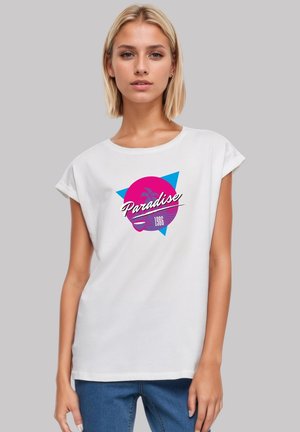 CLASSIC ROLL UP - Print T-shirt - white