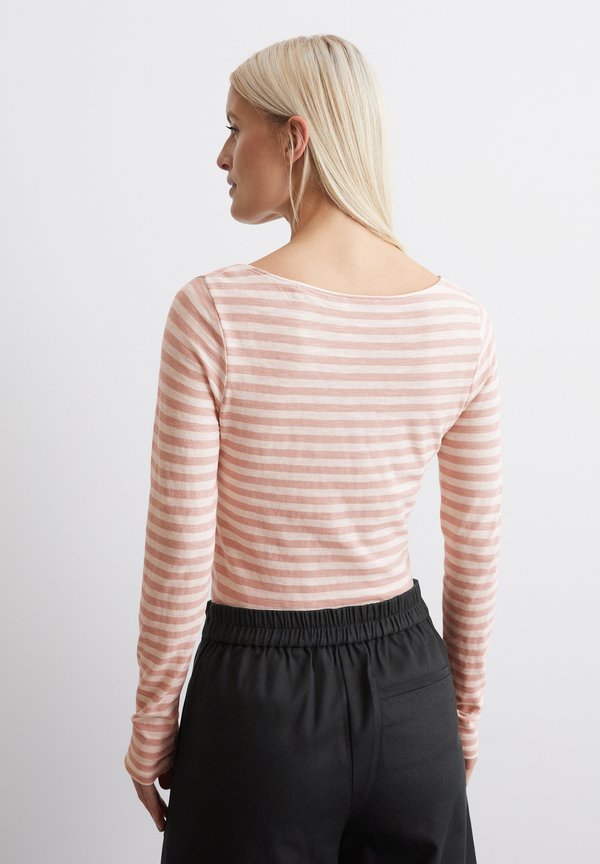BOAT NECK STRIPED - Long sleeved top - multi  dusty rose2