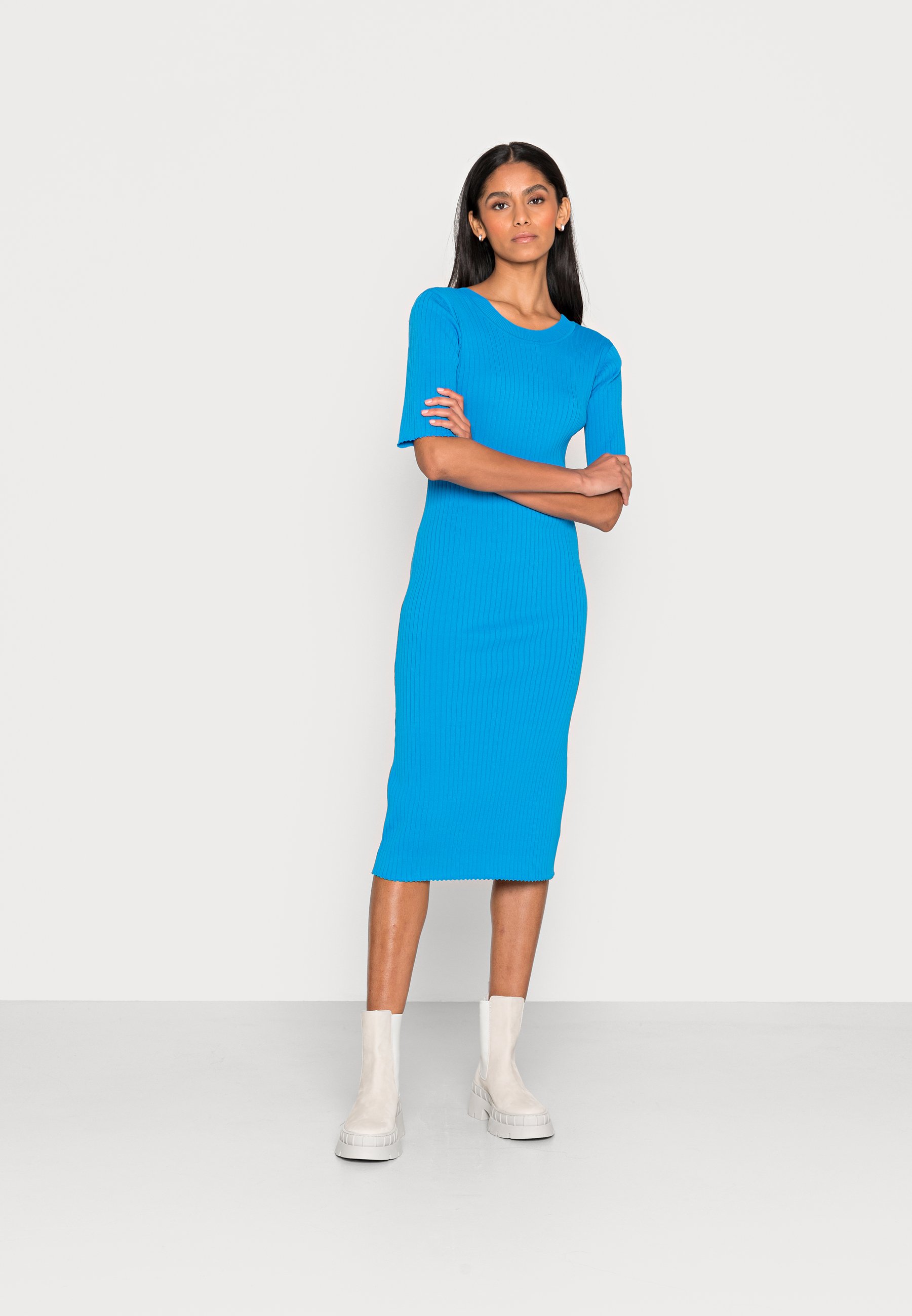 Samsøe Samsøe HILDE DRESS - Vestido de tubo - desert space dye/amarillo -  Zalando.es