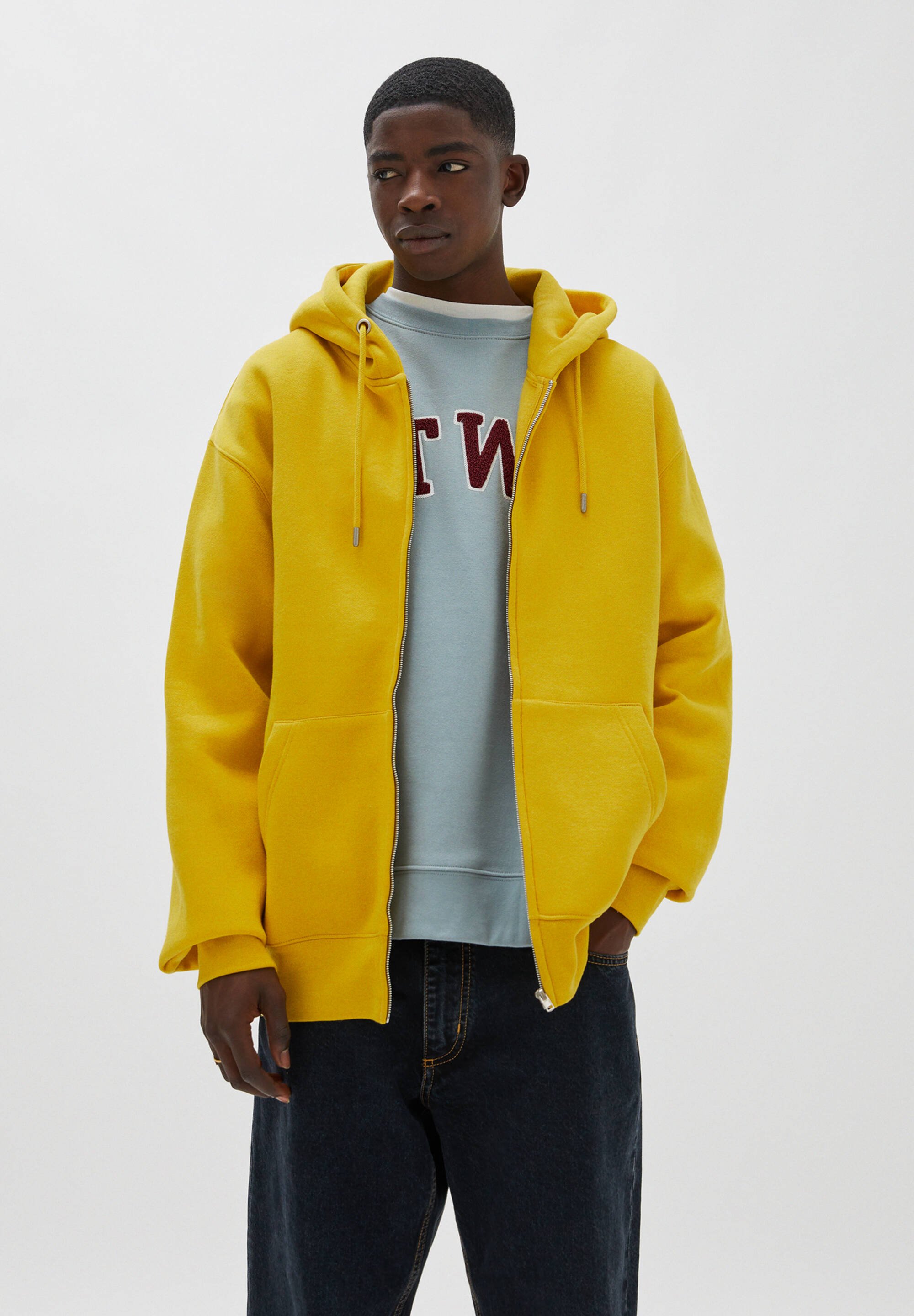 yellow zip jacket