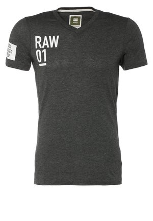 T-Shirt print - mottled dark grey