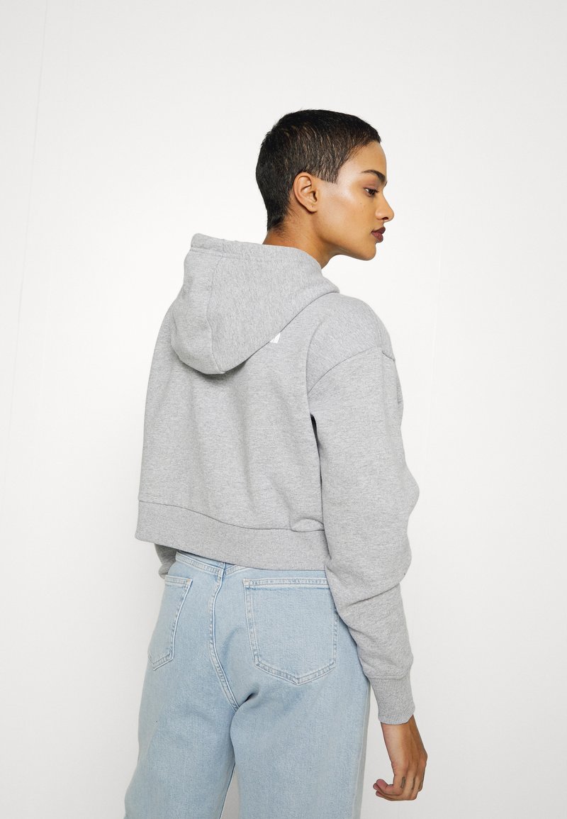 The North Face Trend Crop Hoodie Sweatshirt Light Grey Heather Grey Zalando De