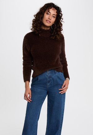 FITTED CROPPED - Maglione - marron foncé
